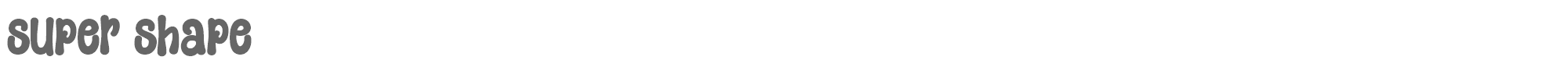 Sample characters Super Shape Font